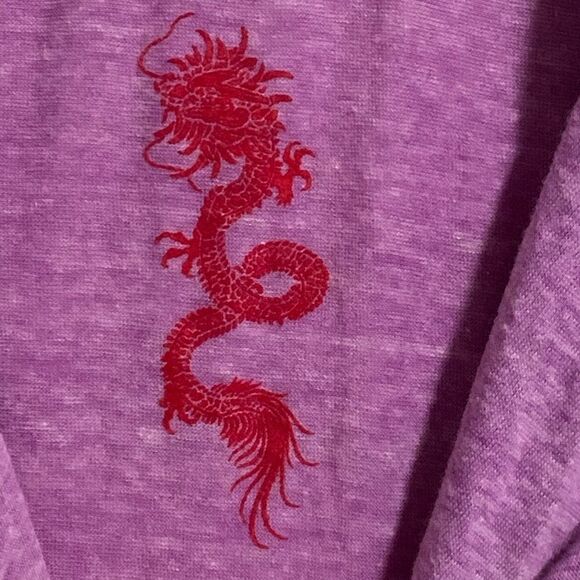 Josie Natori Button Down Blouse Top Dragon Sm - Picture 5 of 8